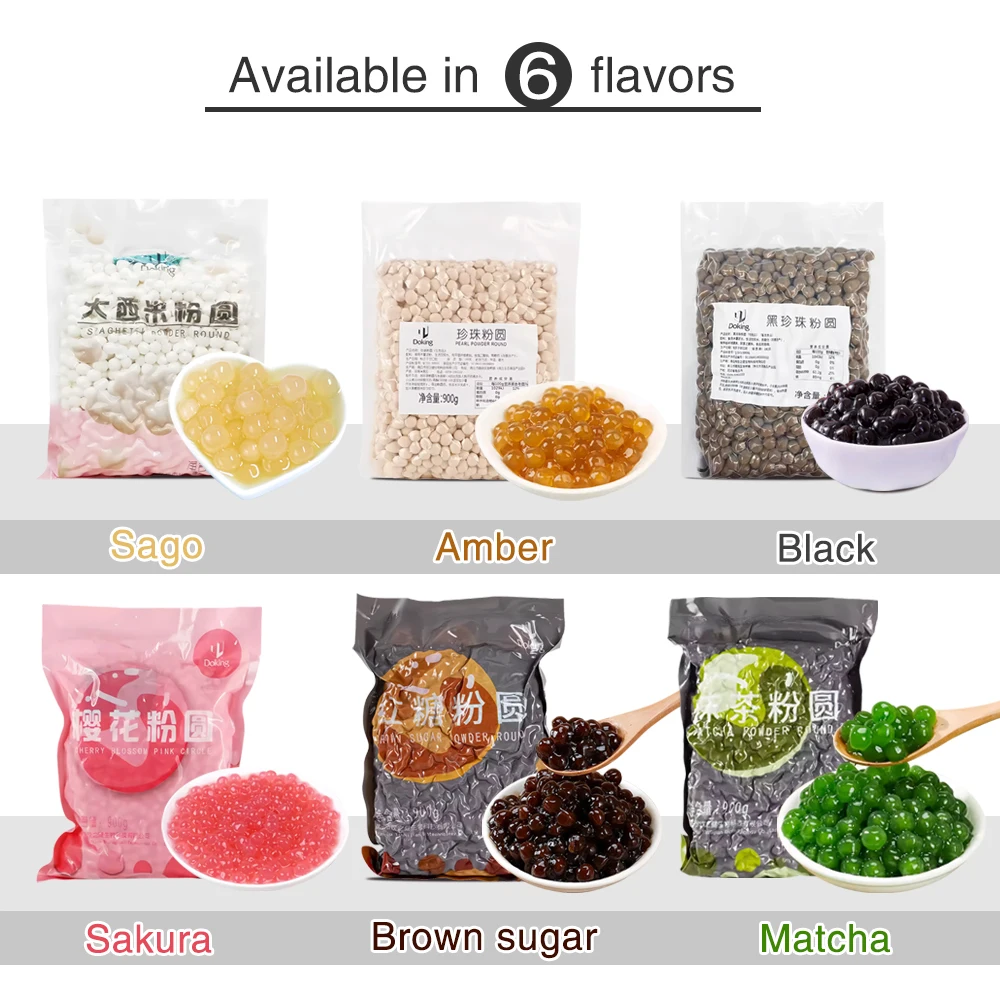Doking Factory Sells a Large Number of Boba Milk Tea Sago Tapioca Balls Tapioca Boba
