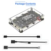 2 en 1 6 voies 5V ARGB et 12V PWM DC Fan Hub