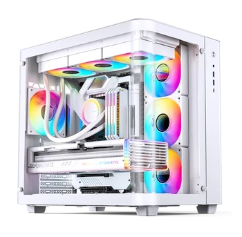 New Pc Case TK-3 See-through white case Supports 7 PCI expansion slots  can be placed on the desktop gaming PC