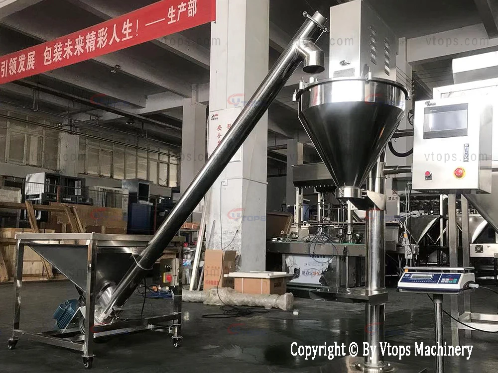 Полуавтоматическая машина для наполнения шнеком зернового порошка/шнековый Дозирующий наполнитель