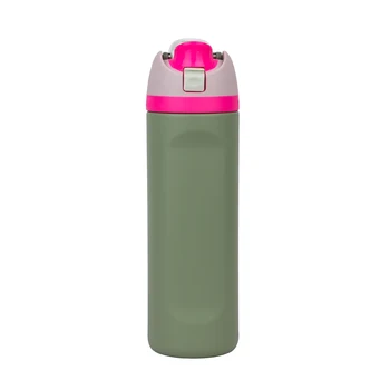 New Color Match Water Bottle Double Wall Insulated Flask Contrasting Color Stainless Steel Direct Drinking Bottle For Daily
