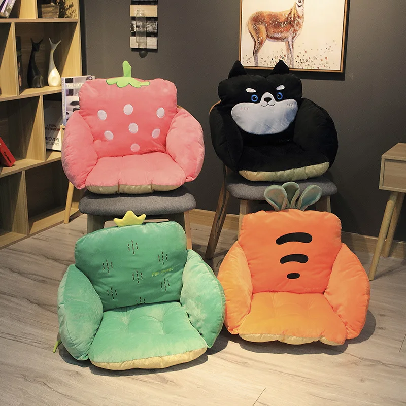 Cartoon Design Animal Fruit Shape Learning Sofa Chair Children Baby Sitting Sofa Cushion Plush
