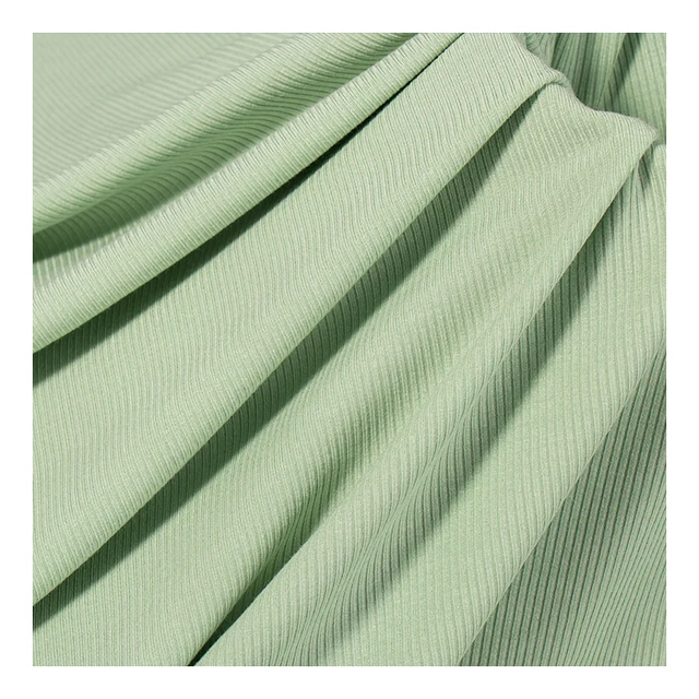 260g Polyester Cotton 2*2 Threaded Stretch Fabric Breathable Dyed Pattern for Spring/Summer T-Shirts & Costumes Base Fabric