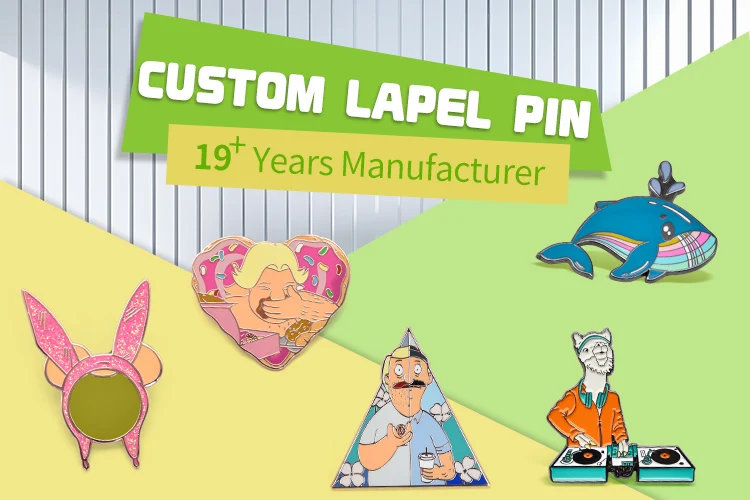 Stainless Iron Printed Epoxy Logo Cheap Cute Anime Lapel Pin Custom ...