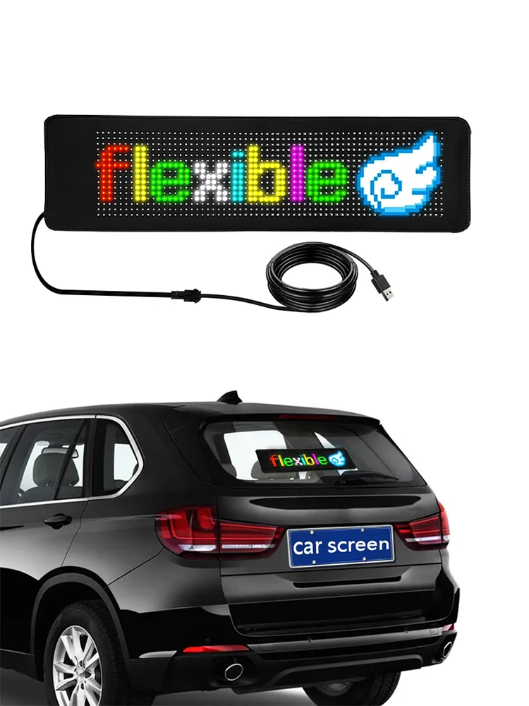 Mini Led Car Sign Programable Message Scrolling Digital Led Light Sign Board Ultra-thin Flexible Led Matrix Panel
