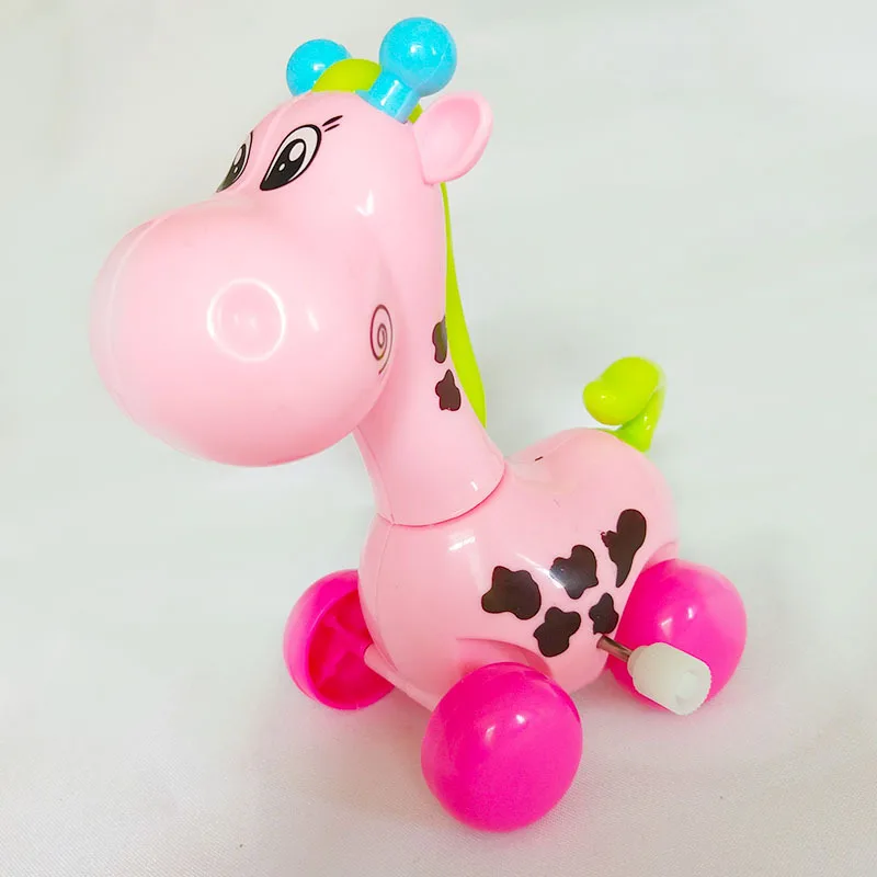 Кавайная игрушка-Жираф часы движущаяся игрушка подарок для малышей Детская заводная