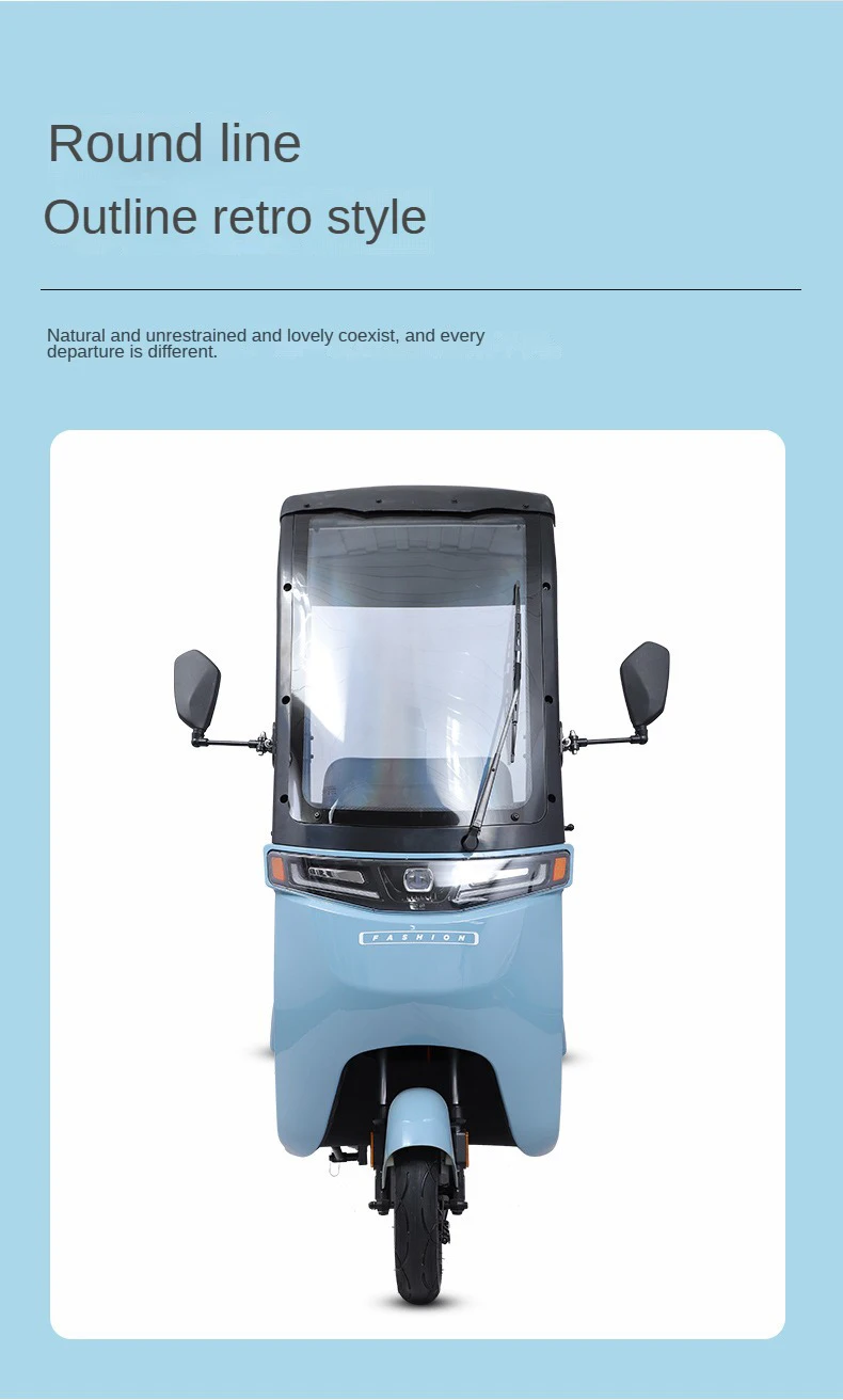 Electric Tricycle 60v800w Used Rickshaw Motorized Trike Battery Mini