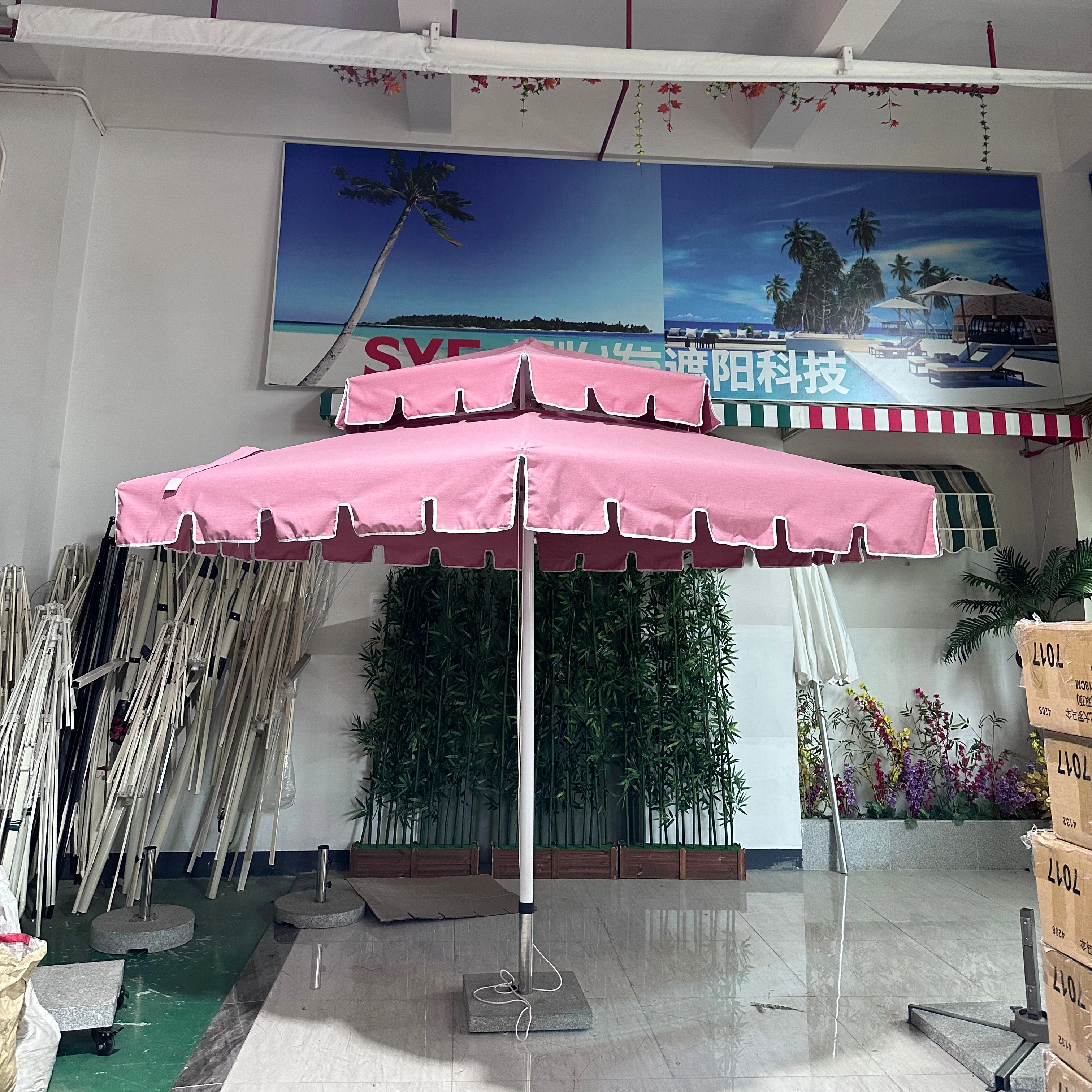 commercial patio sun umbrella Cantilever while the rust 9' Suncrylic C Aluminum Single