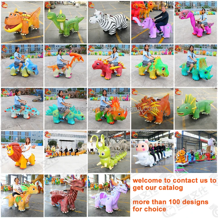 DZ04 Riding Dinosaur Machine Ride on Scooter Walking Dinosaur Rides Animal Kiddy Rides for Mall