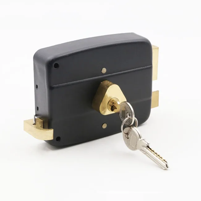 Free Example Rim Lock Brass Cylinder Brass Hook Interior Door Lock With Computer Keys Surface Finish Customized for Outdoor Use