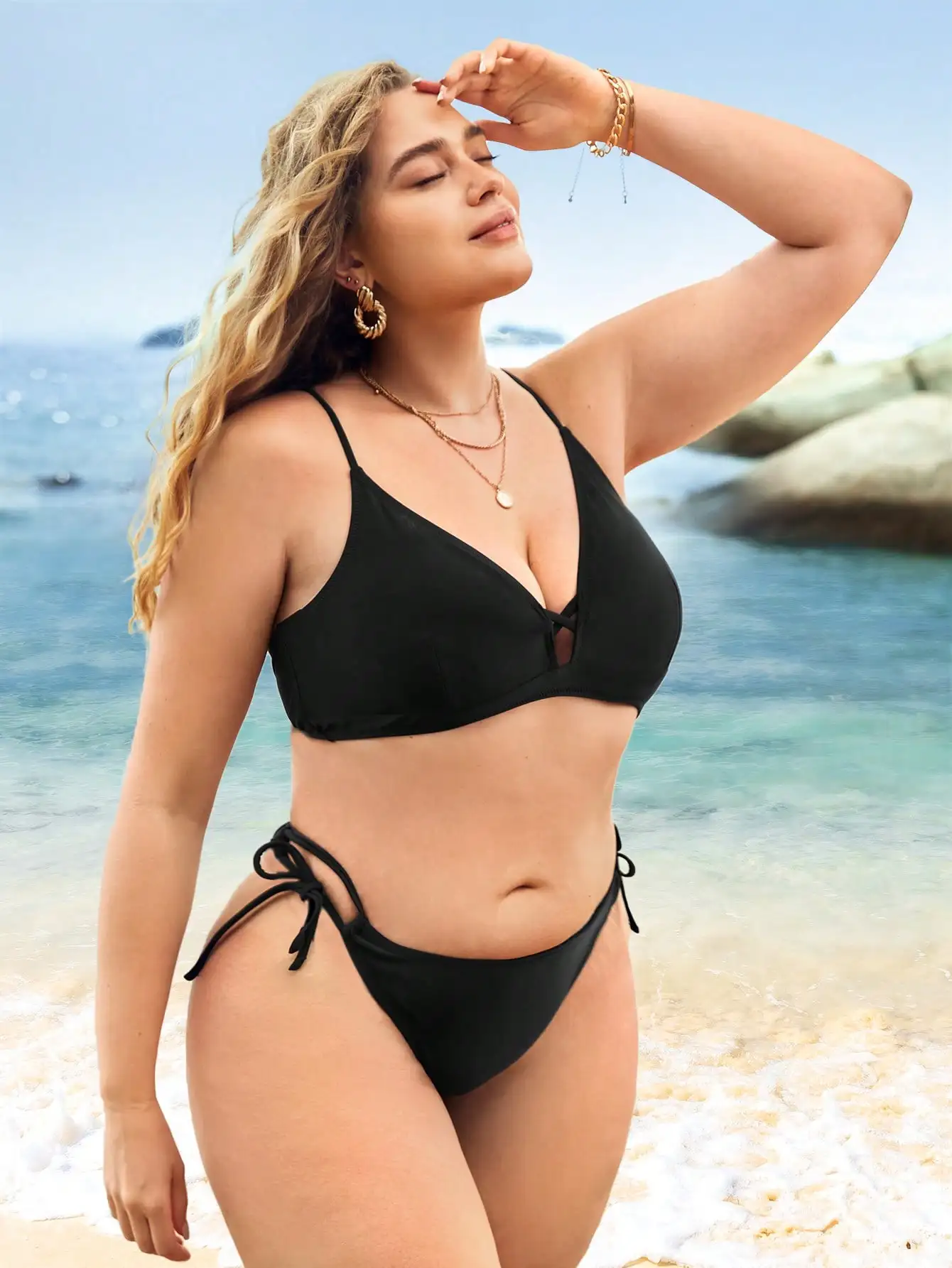 Hot Sale High Quality Luxury Swimsuit Sexy Coverup Beach Wear Xxl Size
