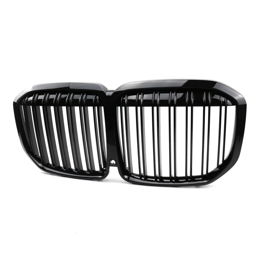 product tiypeor car abs single bar gloss black front bumper kidney grille compatible for bmw x7 g07 2023-8