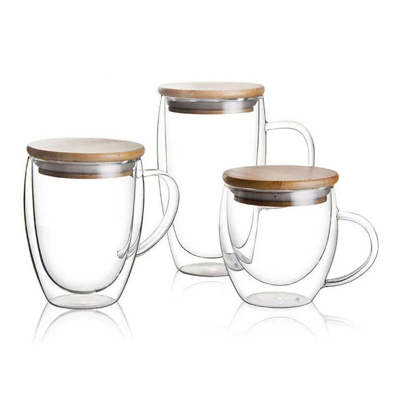 Double Wall Coffee Mug 350ML- Double Wall Glass 1 Pack - Insulated