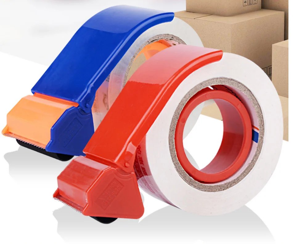 
Plastic adhesive tape holder box sealer transparent tape holder for packaging stationery 