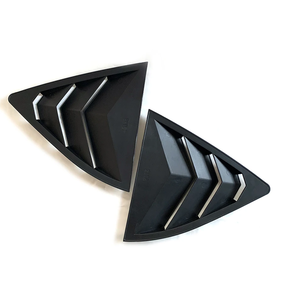 product car side glossy black rear window louvers vent window triangular shutters cover blinds for skoda octavia 2021 2022 2023-10