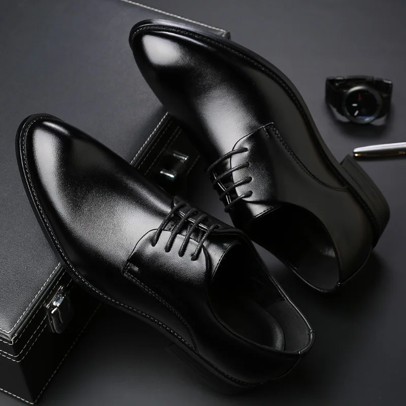 Chaussures Habillées Oxford Pour Homme - Cuir, Semelle Caoutchouc Antidérapante, Bout Pointu, Confortables Pour Mariage, Bureau, Tailles 39-44 EU