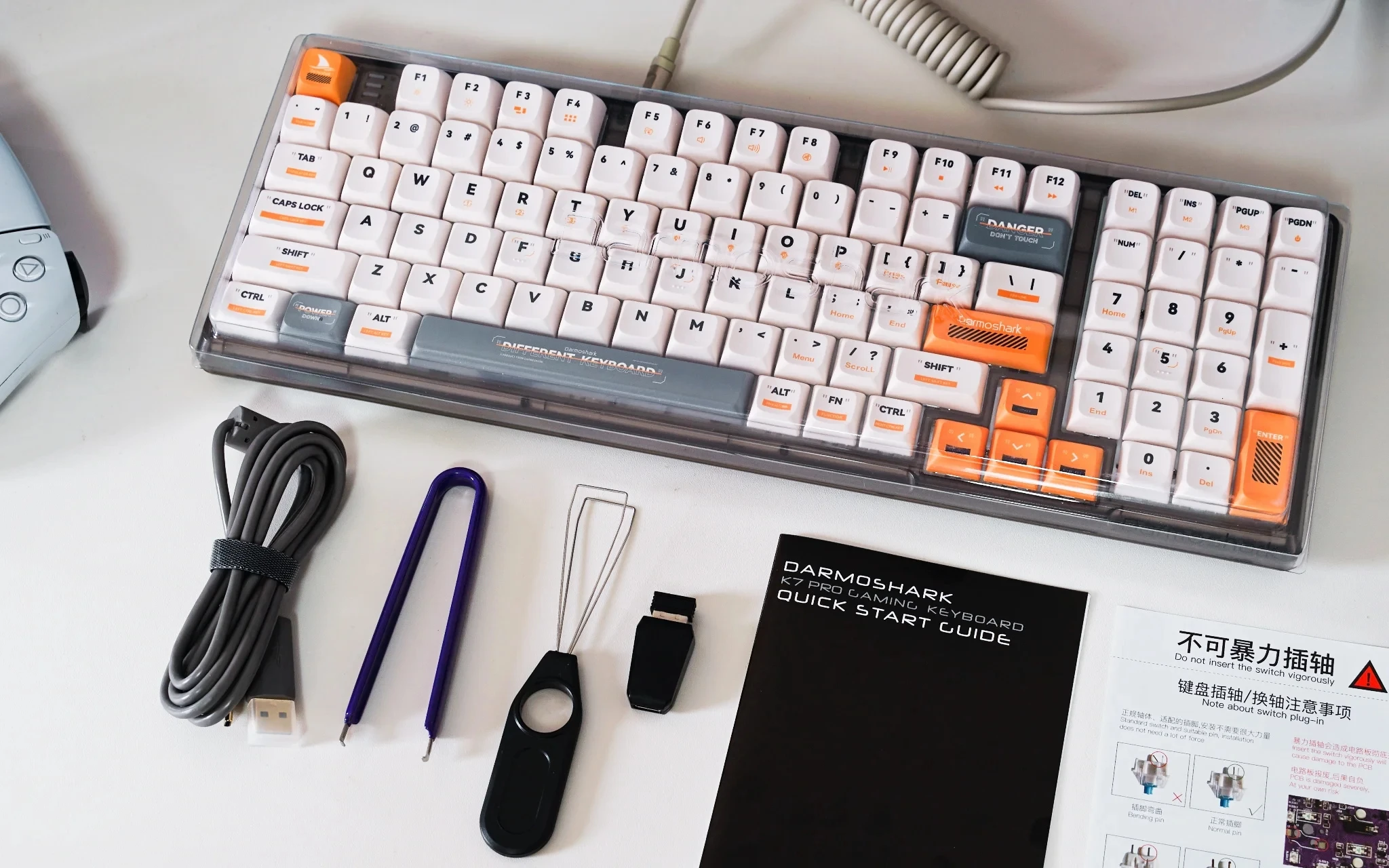 Hot Swap 98 Key RGB Backlight Darmoshark K7 Wired BT Wireless Mechanical Gaming Keyboards