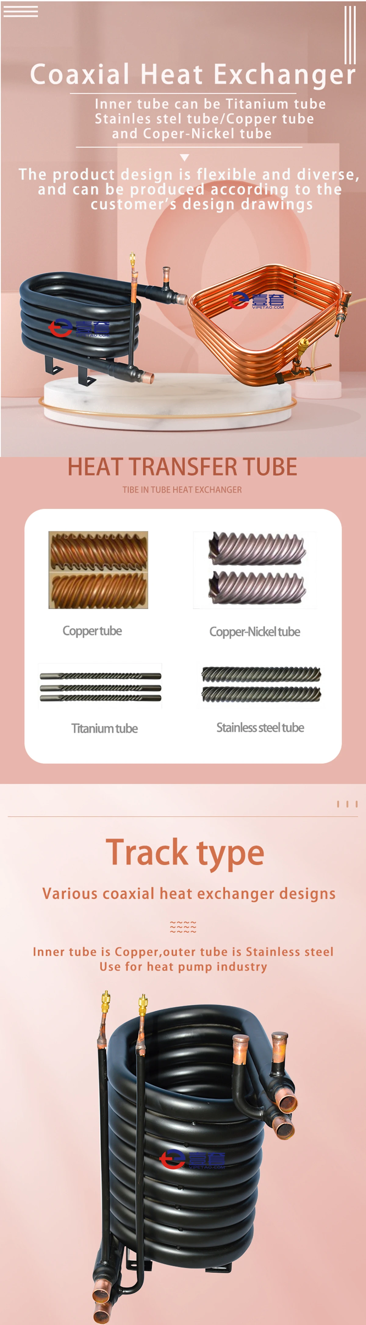 Coaxial Heat Exchanger For Heat Pump Buy Heat Exchanger Hs Code,Tube