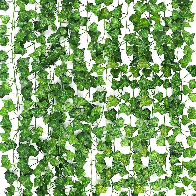 12 Strands Artificial Ivy Leaf Plants Vine Hanging Garland Fake