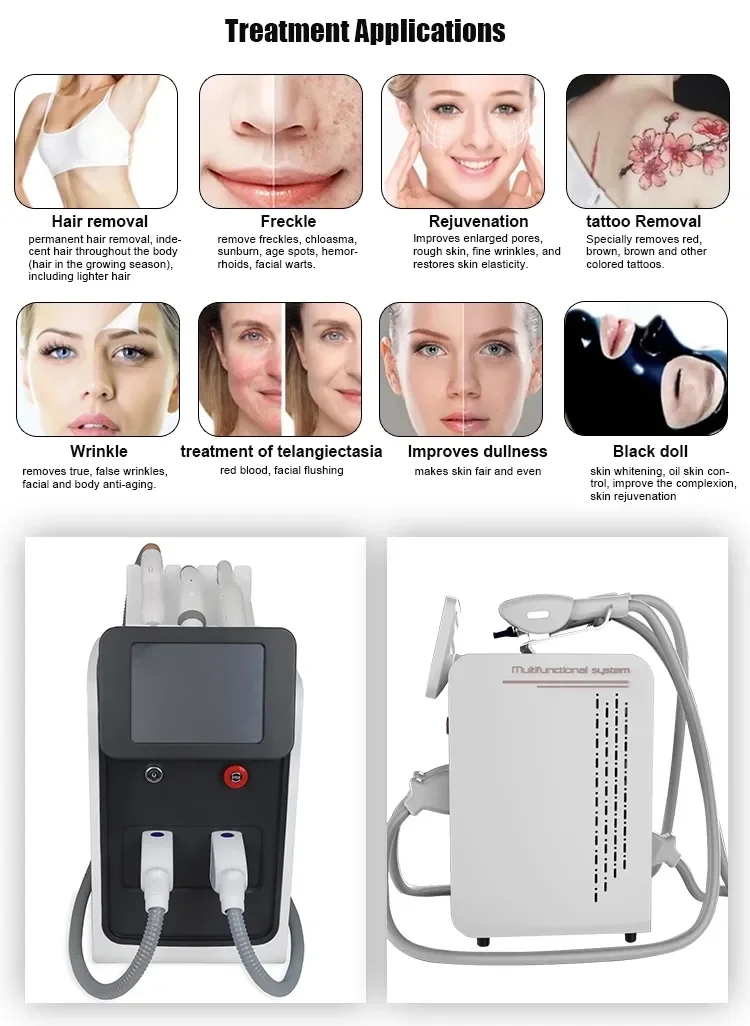 3 In 1 RF Nd Yag OPT Machine for Hair Removal And Skin Rejuvenation