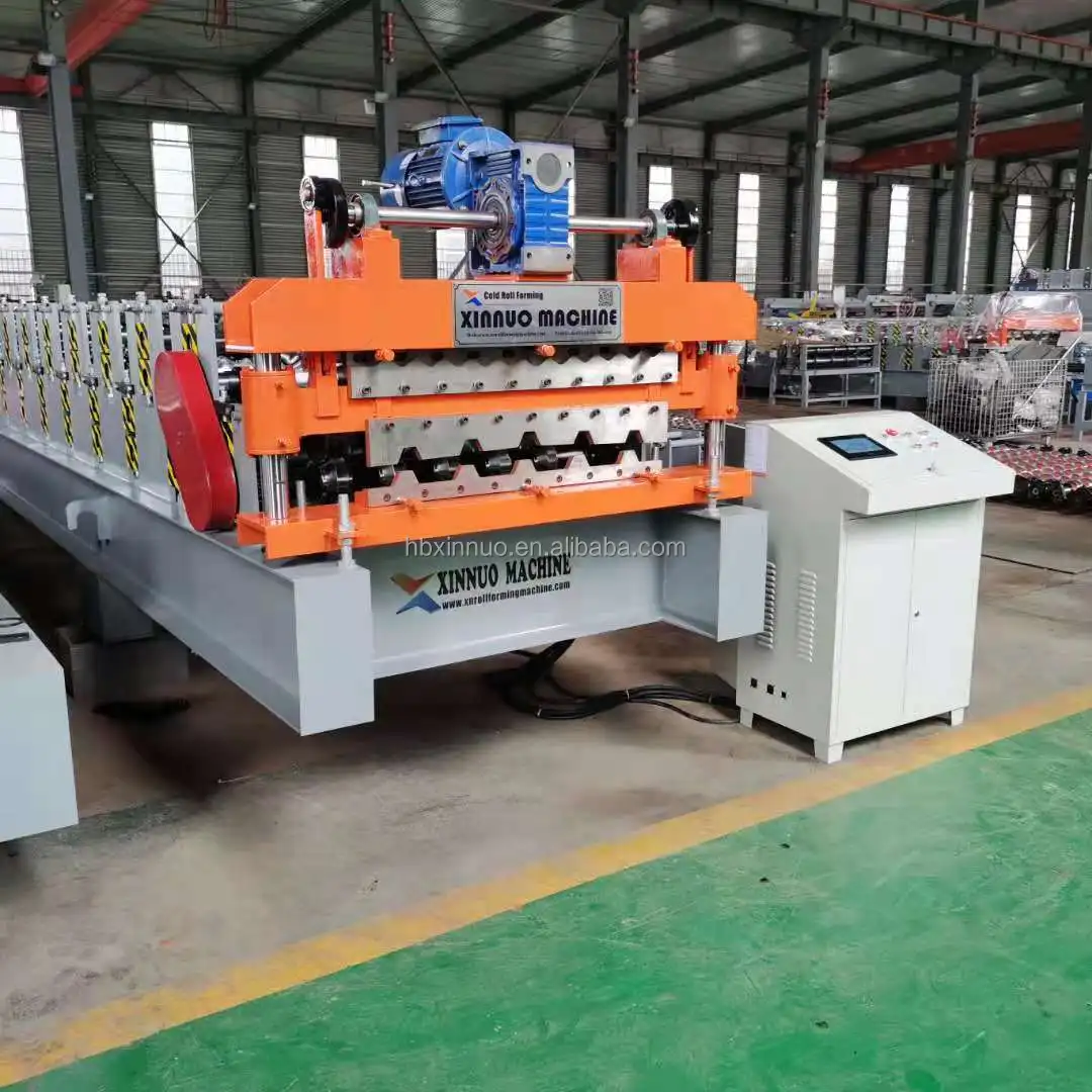 Shingle Machine Double Layer Trapezoidal Roof Tile Rool Forming Machine Sheet Step Tile ...
