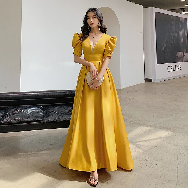Alibaba.com: Beautyloves B0294 Puff Sleeve Elegant Long Dress, Floor-Length  with Floral Print and Built-in Bra: Ideal for party events, sample orders  supported for business buyers.