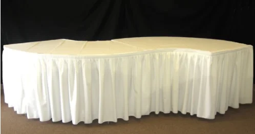 4 Tables Make a Circle Round Popular Lightweight Banquet Event Folding Rectangular Tables s Shape Serpentine Snake Table
