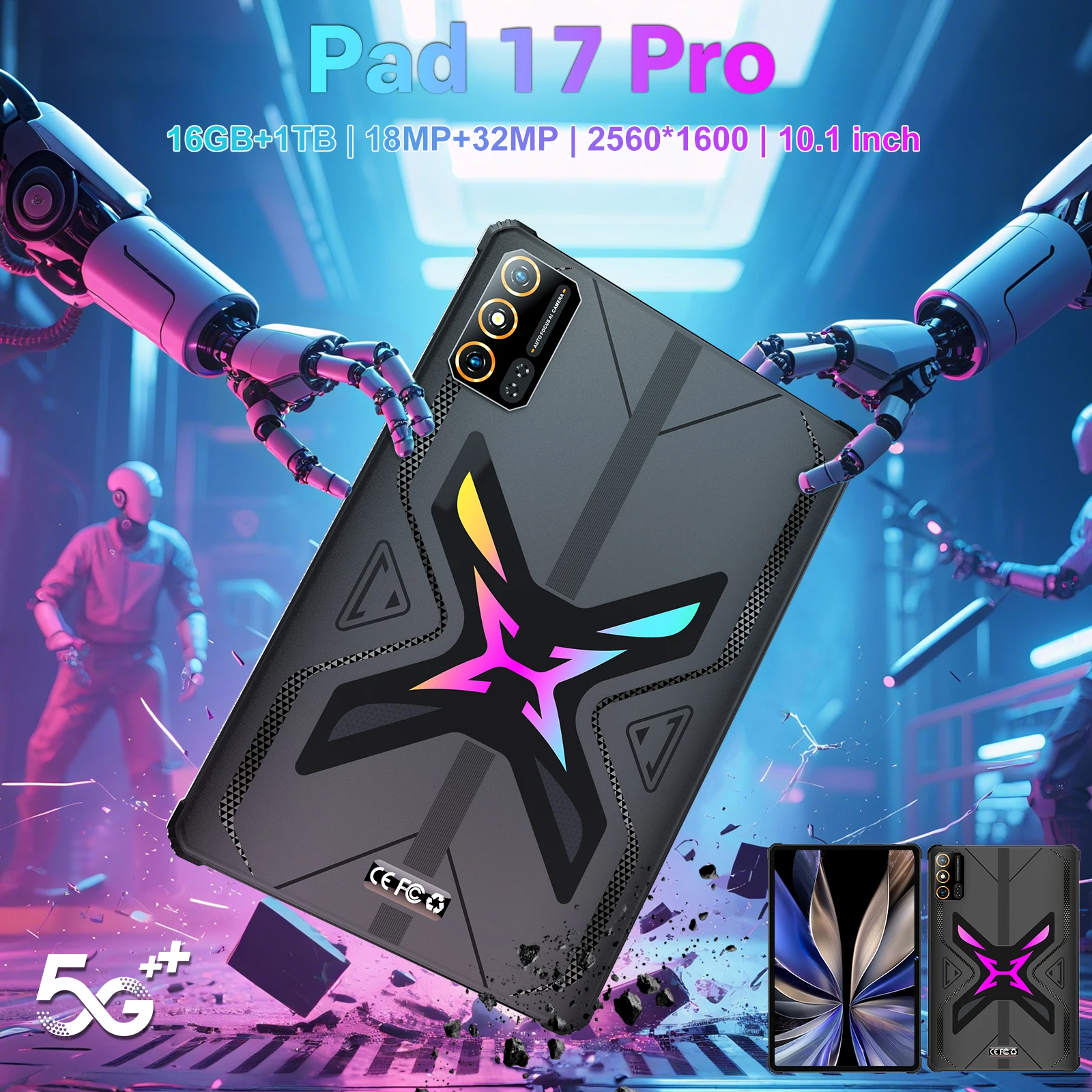 Pad 17 Pro Origin Oem 16GB+1TB De Pulg Pulgadas IPS Keyboard and