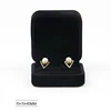 Boîte boucles d'oreilles noires