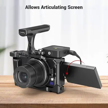 SmallRig Camera Cage for Sony ZV-1 II/ZV-1F / ZV-1 Camera, with Silicone Gel Grip, Cold Shoe Mount - 2938 product image