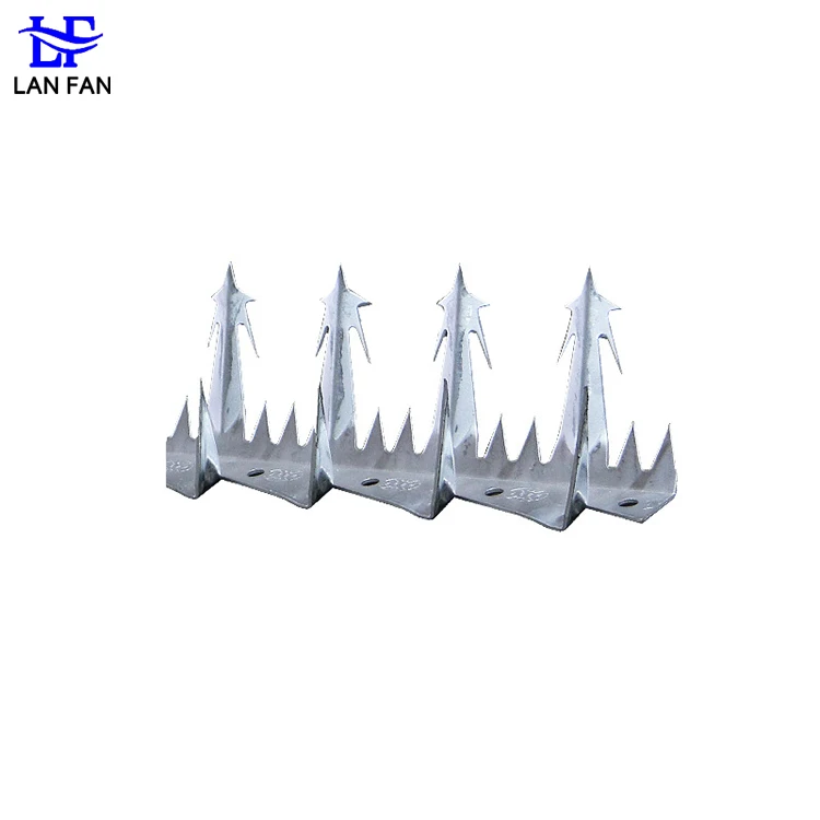 Razor Security Anti-Climb Wall Spikes หนามแหลมการรักษาความปลอดภัยกำแพงเหล็กสำหรับการป้องกันการโจรกรรม