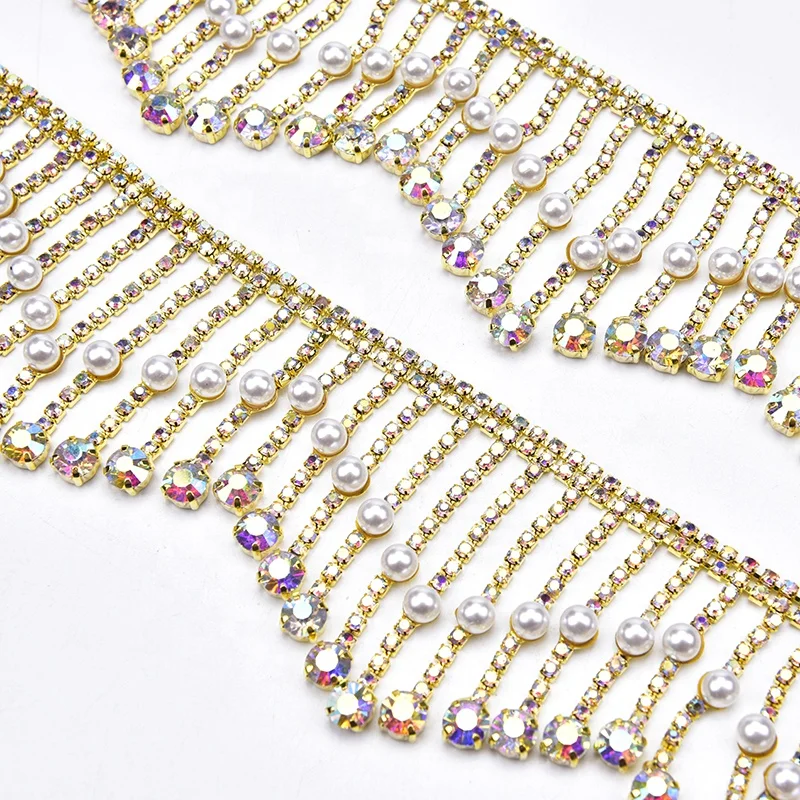 Rhinestone Chains With Different Shape Of Beads Fringes - – GAFFORELLI SRL