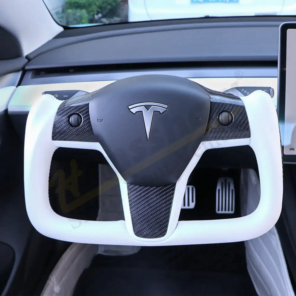 Model 3 Sr+ Model Y Yoke Heated Steering Wheel Retrofit For 2020 2021