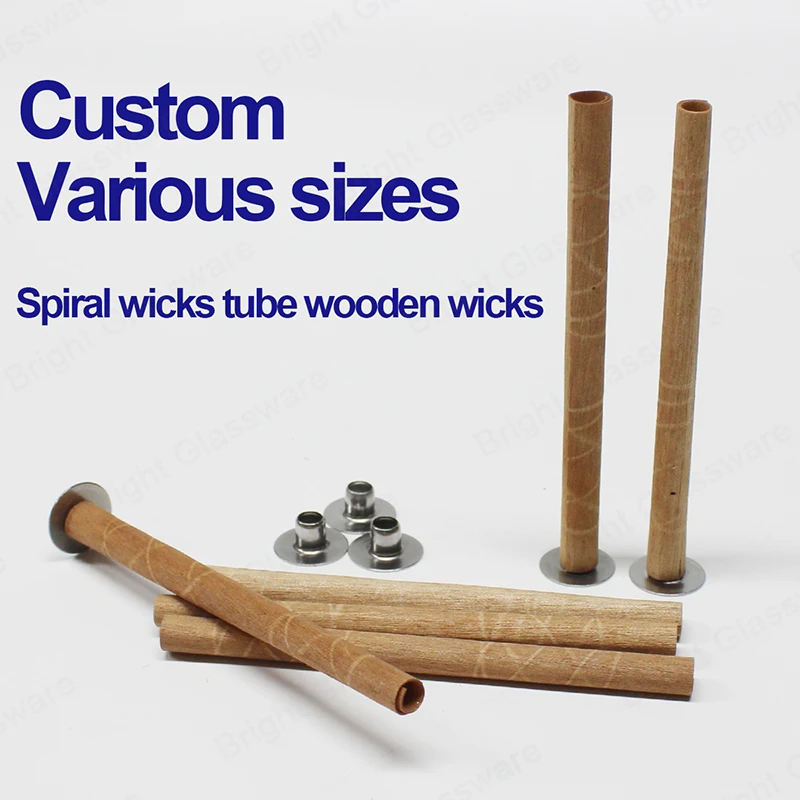 Wood Spiral and Tube Wicks for Candle Making