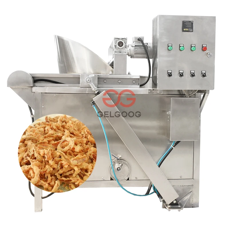 Automatic Fried Onion Processing Line Rings Deep Fryer Onion Frying Machine