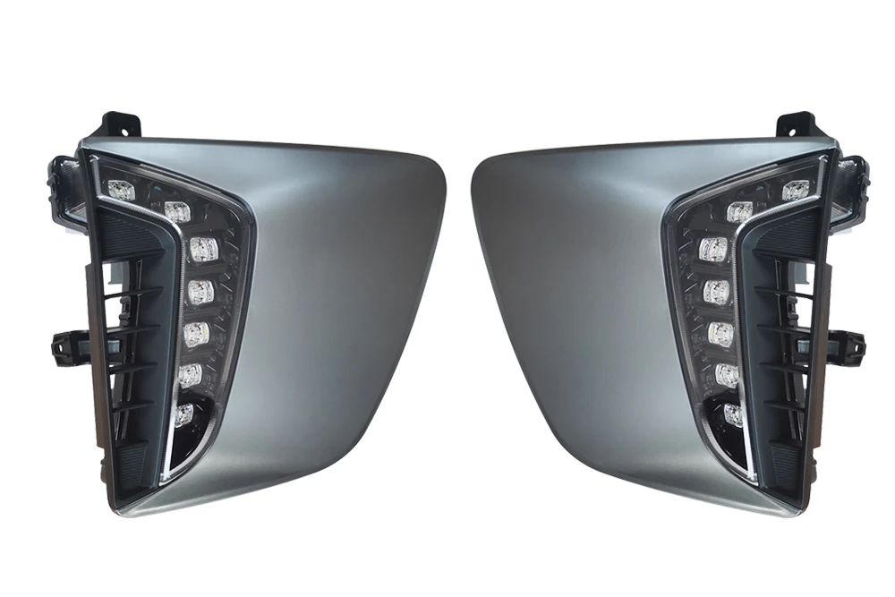 Car Drl For Hyundai Ioniq 2017 2018 2019 2020 Led Fog Lamp Cover Daytime Running Lights 12v