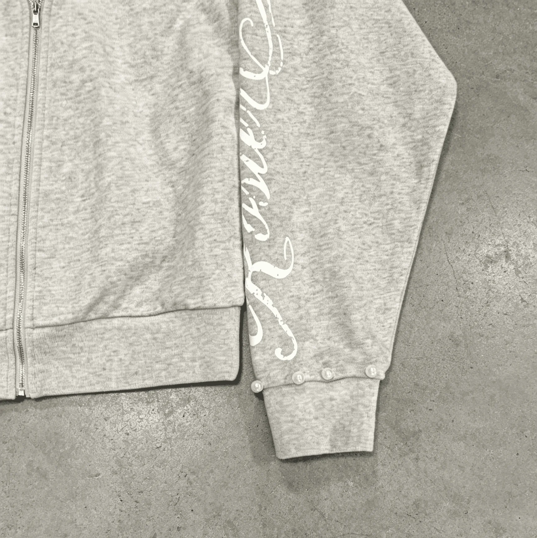 Custom Clothing Manufacturer 100% Cotton 3D Embroidery 450 Gsm Acid Wash Zip up Hoodie for Men gallery 3