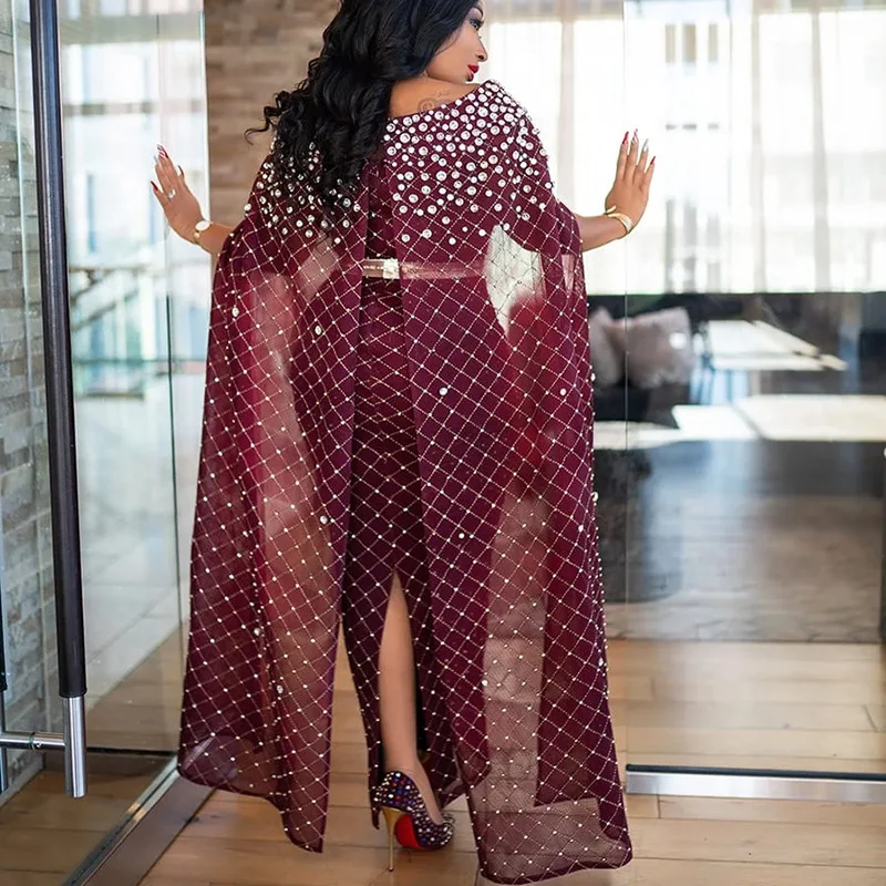 Vestidos Clásicos Elegantes Para Dama De Honor,Vestidos Largos Con Cuentas  De Lujo Para Mujer,Vestidos Casuales Elegantes Para Mujer,Vestidos De Noche  - Buy Vestidos Para Las Mujeres Vestidos De Noche,Vestidos De Mujer Casual