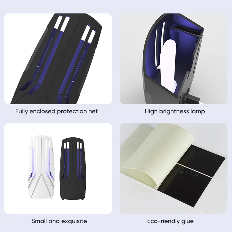 Customize High Efficiency Bug Zapper Mini UV Night Light 10w Electric Pest Control Machine by Glue Board