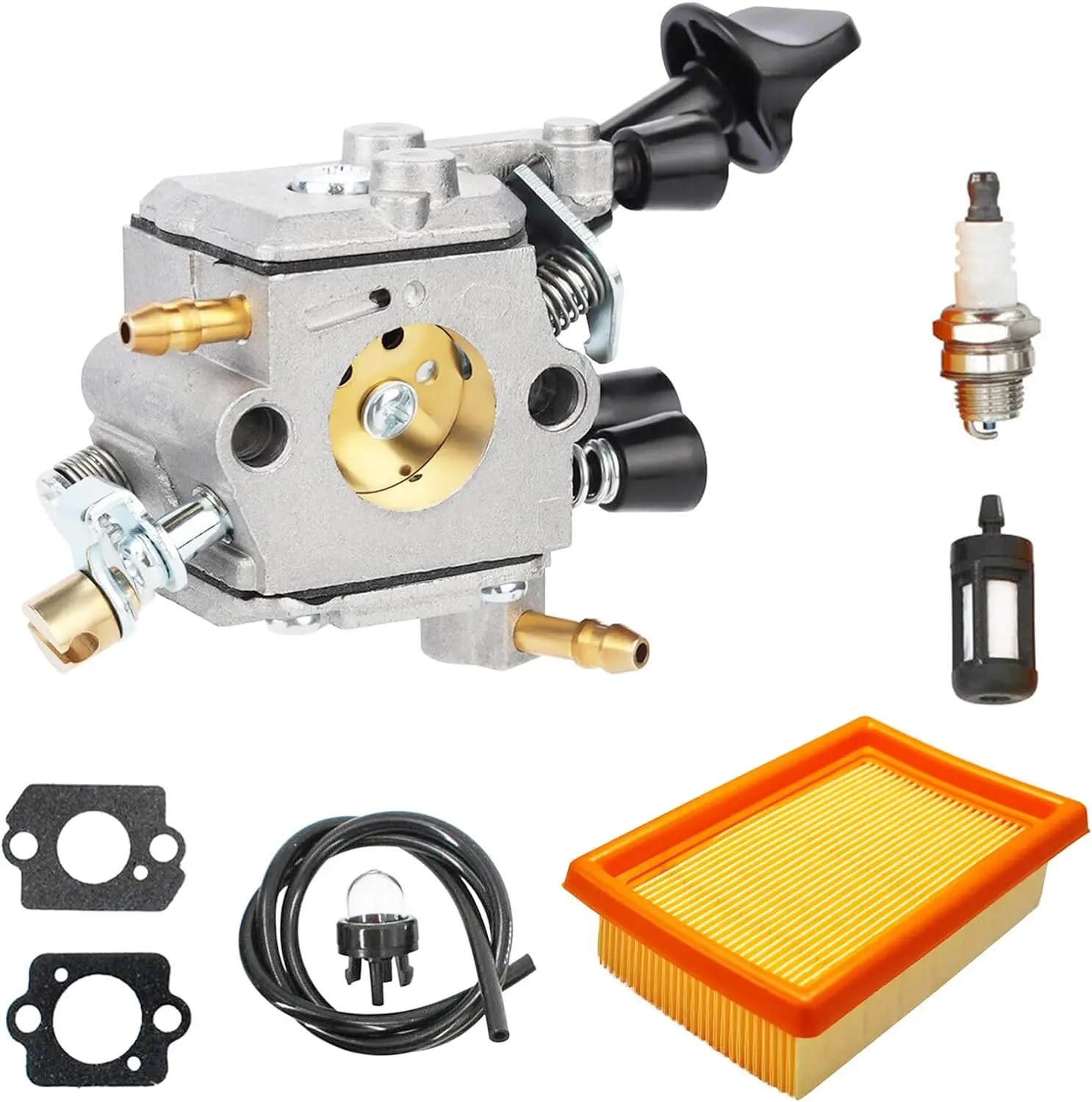 thumbnail image 2 of Carburetor & Air Filter Kit For Stihl BR350, BR430, BR450, SR430, SR450 Backpack Blowers - Replaces 4229 129 0901 2 of 6