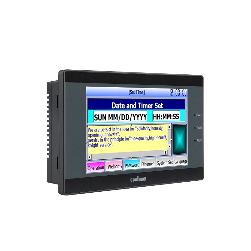 Coolmay Bộ Điều Khiển PLC Theo Dõi Nhiệt Độ Giao Thức HMI Modbus RTU 5 Inch