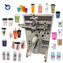 Hot Sale Automatic Curved Surface Plastic Cup Silk Screen Printing Machine Cup Printer