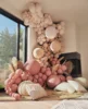 Retro Pink Apricot Colors balloon arch kit 07