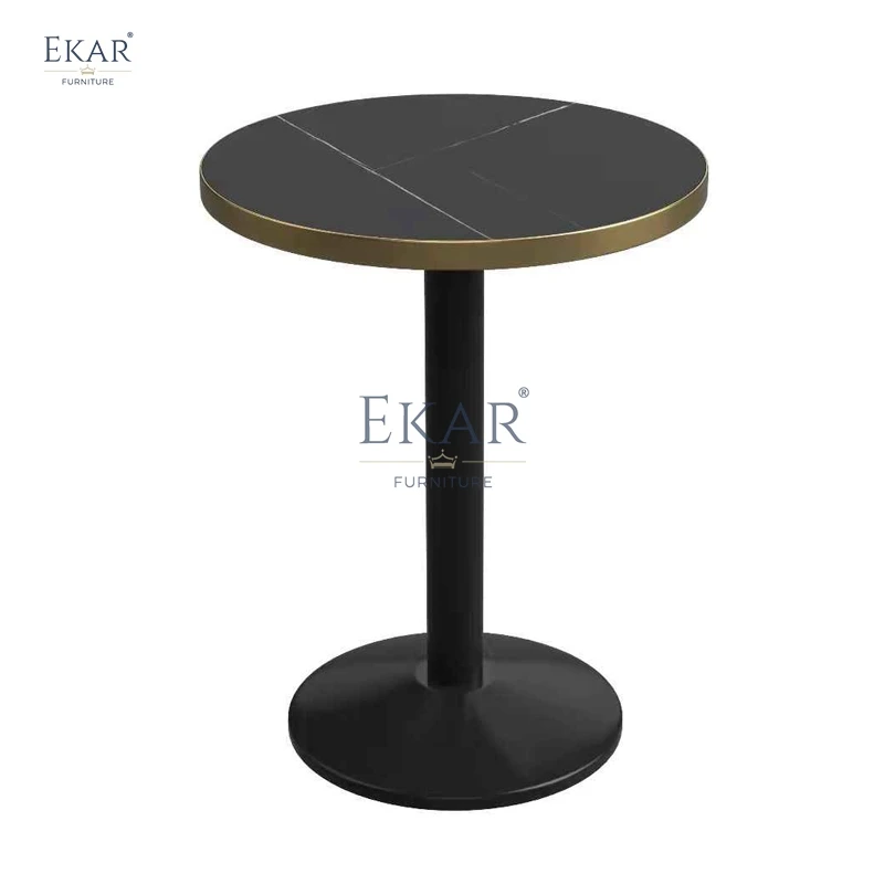 Modern round dining table metal frame restaurant apartment home office kitchen bar furniture available