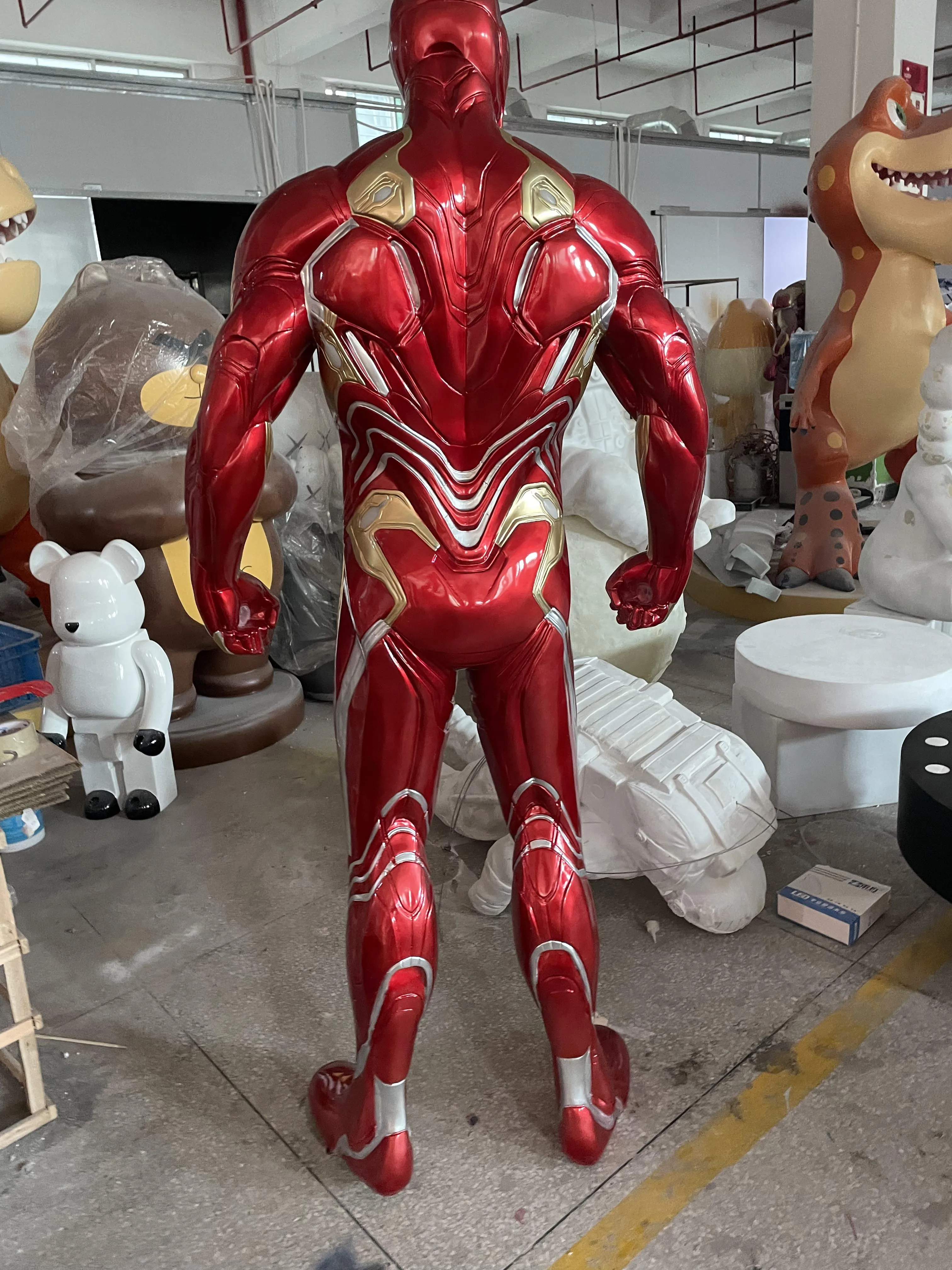 Factory Custom Movie Action Figure Life Size Fiberglass Iron Man Statue