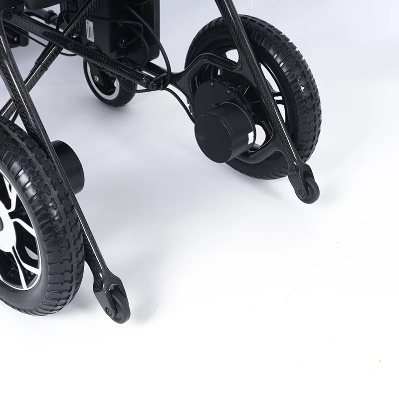 12.2kg feather lightweight folding power wheelchair carbon fiber electric wheelchair lightweight foldable for elder - BZ-JY01 supplier