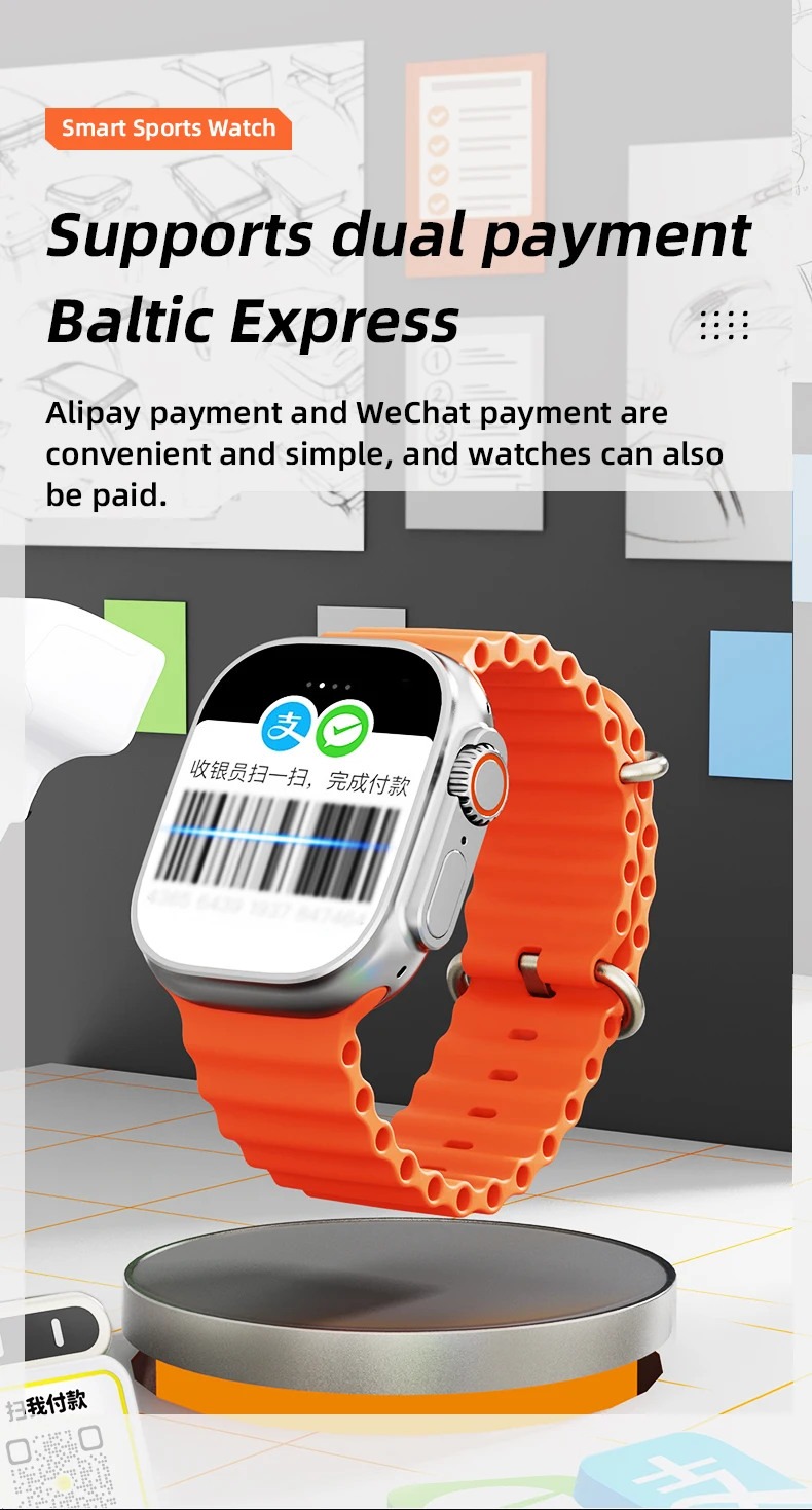 2023 mode plein écran Smartwatch CDS9 appareils Ultra portables Android 8.1 étanche intelligent numérique montres intelligentes