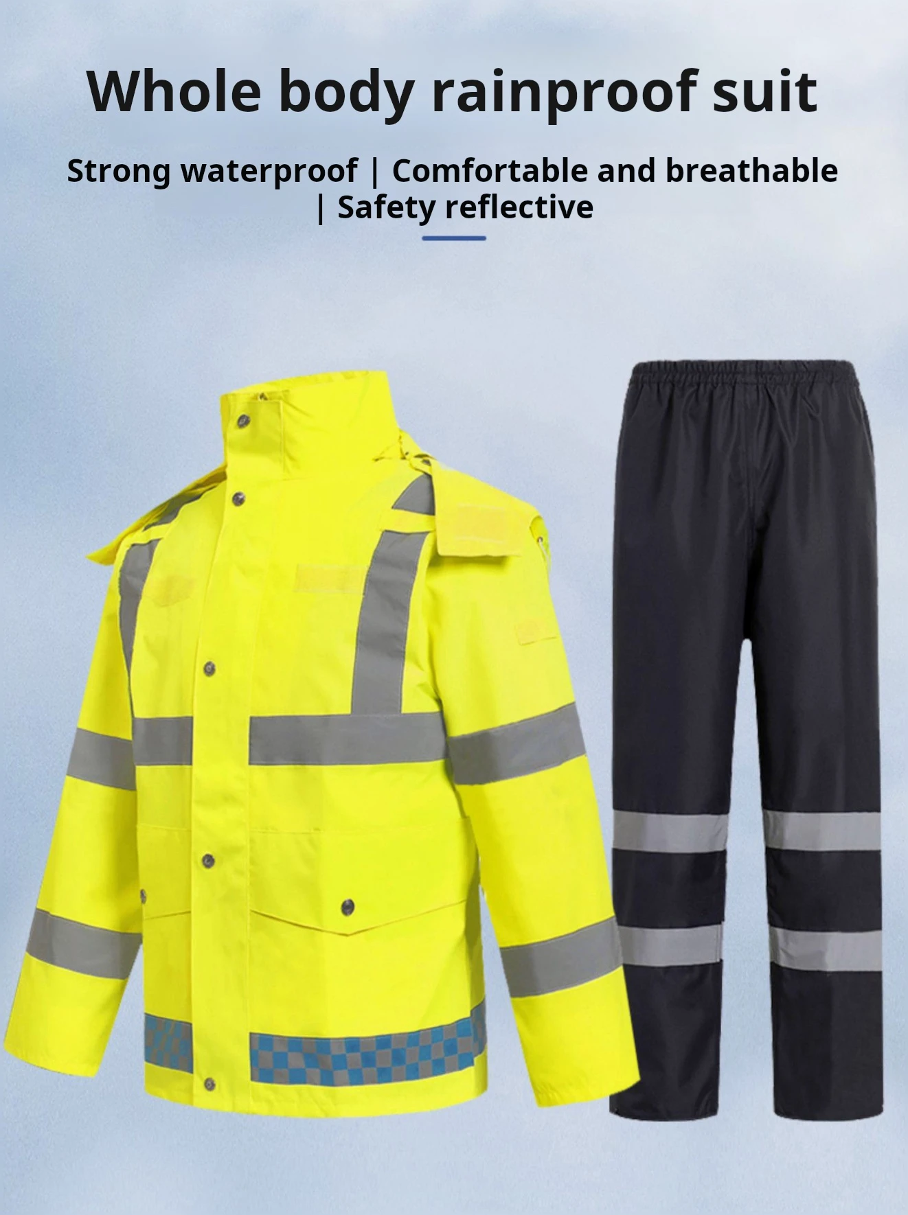 High Visibility Coveralls Work Wear Safety Protective Overalls Hi Viz Reflective Tape Working Wear S
