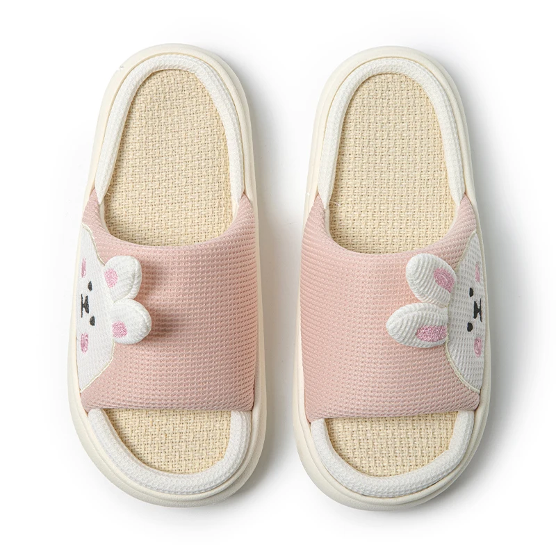 Summer House Slippers for Women Breathable Indoor Cute Print