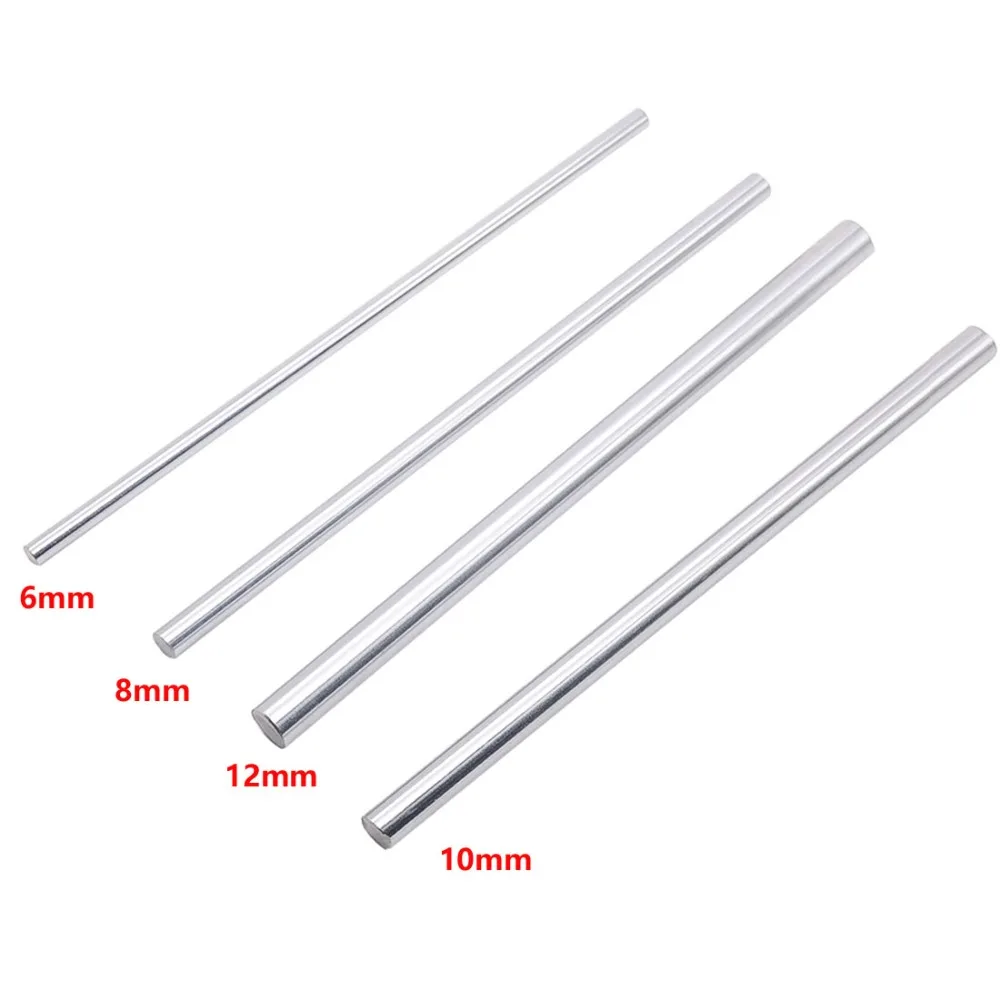 Injection Molding Machine 500mm 1pc Bearing Steel Cylinder Rail Linear Shaft Straight Round Rod 10mm Diameter for Linear Motion Automatic Machinery etc Linear Rod